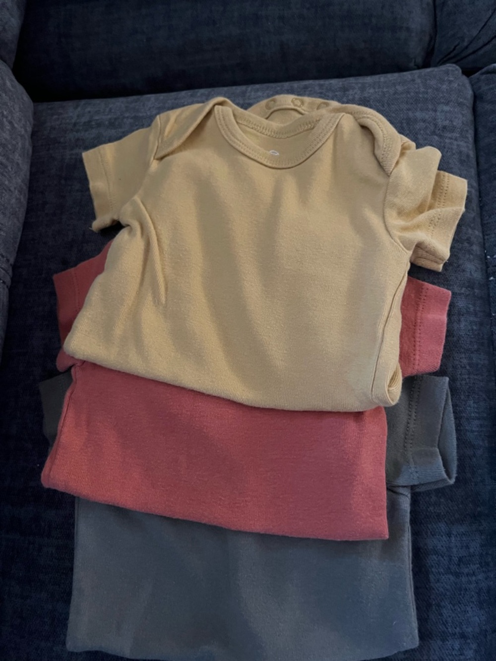 The Honest Company Mustard, Rust & Charcoal Baby Bodysuit Set